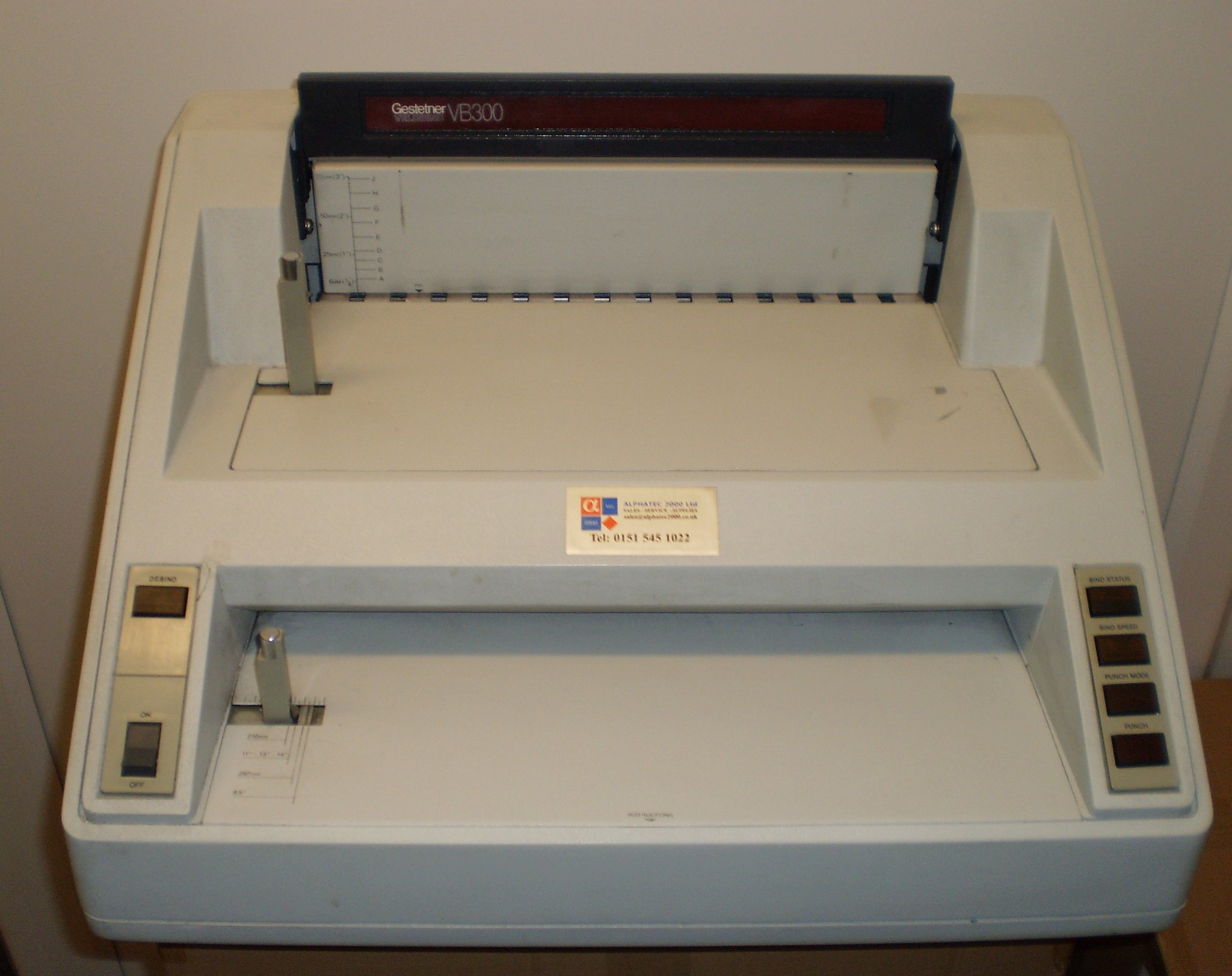 Gestetner VB300 Strip binding machine Alphatec 2000